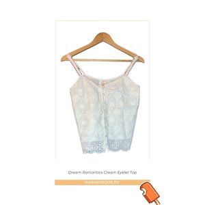 Dream Romantics Cream Eyelet Top